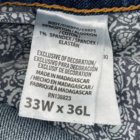 Cody James Mens Jeans 33x36 Straight Leg Blue Denim Casual Everyday‎ - Picture 5 of 9